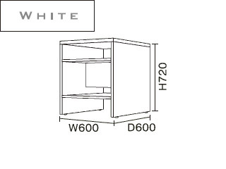 【クリックでお店のこの商品のページへ】ビクターインテリア 【ニューワークスタジオ FLAT】オプションユニット スペースシェルフ DD-S900-WH(ホワイト)