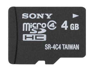 【クリックで詳細表示】SONY/ソニー SR-4A4 microSDHCメモリーカード 4GB Class4 ＜br＞ 納期にお時間がかかる場合があります