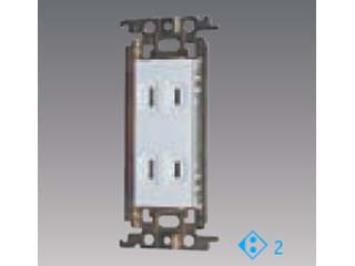 【クリックでお店のこの商品のページへ】Panasonic/パナソニック WTF1502WK 埋込ダブルコンセント