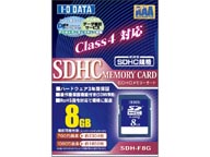 SDH-F8 SDHC�������[�J�[�h 8GB Class/�N���X4