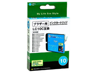 【クリックでお店のこの商品のページへ】オーエム OMB-10C ブラザー互換インクカートリッジ シアン (LC10C)