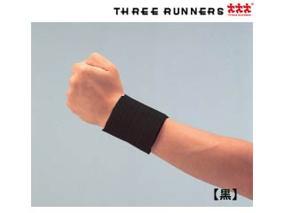 【クリックでお店のこの商品のページへ】Three Runners/スリーランナー 1530BK アゼットラップ 手首用(黒)