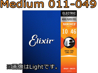 【クリックでお店のこの商品のページへ】ELIXIR/エリクサー 【＃12102】 エレクトリックギター用セット弦 NANOWEB Medium/ナノウェブミディアム