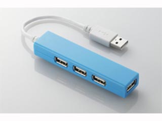 【クリックで詳細表示】ELECOM/エレコム U2H-SS4BBU 4ポートUSBハブ(バスパワー専用) ブルー