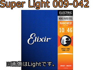 【クリックで詳細表示】ELIXIR/エリクサー 【＃12002】 エレクトリックギター用セット弦 NANOWEB Super Light/ナノウェブスーパーライト