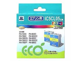 【クリックでお店のこの商品のページへ】JIT/ジット JIT-E05C2P EPSON IC5CL05W カラー 2個パック 対応 ジットリサイクルインク