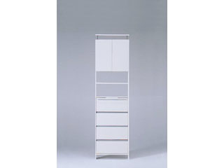 【クリックで詳細表示】完成品 つっぱり壁面薄型サニタリーラック 幅60cm 高さ215～226cmタイプ