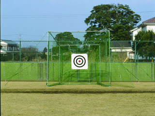 【クリックでお店のこの商品のページへ】鵜沢ネット 85-103 ゴルフネットGFタイプ (組立て式)【縦：横：奥/2.8×2.2(手前側3m)×2.2m】