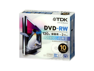 【クリックで詳細表示】TDKマーケティング DRW120DPA10U 録画用DVD-RW CPRM対応 ホワイトレーベル インクジェットプリンタ対応 10枚 5mmスリムケース