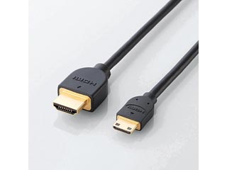 【クリックでお店のこの商品のページへ】ELECOM/エレコム DH-HD14EM10BK イーサネット対応 HIGH SPEED HDMI-Miniケーブル 1.0m