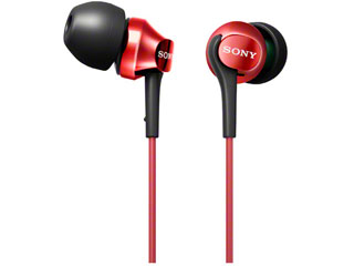 【クリックで詳細表示】SONY/ソニー MDR-EX100LP-R(レッド) 密閉型インナーイヤーレシーバー