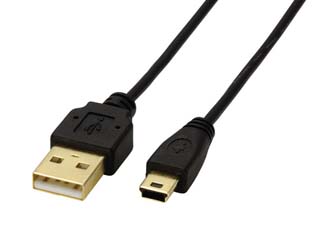 【クリックでお店のこの商品のページへ】エレコム U2C-MX10BK USB2.0ケーブル/極細 A-miniBタイプ/1.0m(ブラック)