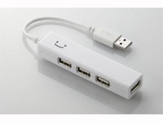 【クリックで詳細表示】ELECOM/エレコム U2H-SS4BF2WH 4ポートUSBハブ(バスパワー専用) ホワイト(フェイス)