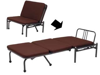 【クリックで詳細表示】HAGIHARA/ハギハラ 【Sofa＆Personal Chair】伸縮ソファーベッド KH-3466BR ※お客様組み立て商品