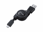KU-M08MCBBK �������USB2.0���o�C���P�[�u�� �u���b�N 0.1m-0.8m