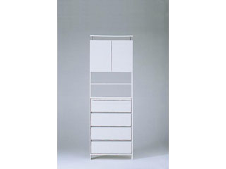 【クリックで詳細表示】完成品 つっぱり壁面薄型サニタリーラック 幅75cm 高さ215～226cmタイプ