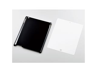 【クリックでお店のこの商品のページへ】ELECOM/エレコム 【メーカー在庫限り！】TB-A11MPVBK iPad 2用シェルカバー(液晶保護フィルム付) ブラック ＜br＞ ★メーカー在庫限り！メーカー完売の際はご容赦ください