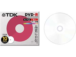 【クリックでお店のこの商品のページへ】TDKマーケティング DR47PWC30PS●DVD-R(10枚パック)