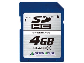 GH-SDHC4G6 SDHC�������[�J�[�h 4GB Class6 (SLC�`�b�v�̗p)