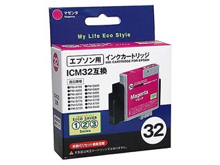 【クリックでお店のこの商品のページへ】オーエム OME-32MA エプソン互換インクカートリッジ マゼンタ (ICM32)