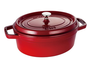 【クリックで詳細表示】staub/ストウブ 〔ホーロー鍋〕 RST4839 ピコ・ココット オーバル(27cm)/チェリー