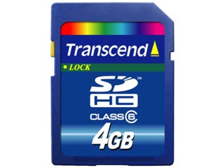 【クリックでお店のこの商品のページへ】トランセンド・ジャパン TS4GSDHC6 SDHCメモリーカード 4GB Class/クラス6