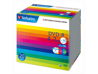 【クリックで詳細表示】Verbatim/バーベイタム データ用DVD-R 4.7GB 1～16倍速 20枚 5mmプラケース DHR47JP20V1