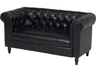 【クリックで詳細表示】HAGIHARA/ハギハラ 【Sofa＆Personal Chair】ソファー エーデル2P-BK