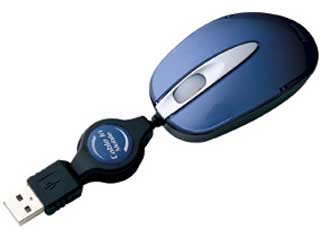 【クリックで詳細表示】サンワサプライ MA-MA1BL ケーブル巻取り光学式マウス ブルー