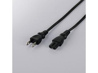 【クリックで詳細表示】BUFFALO/バッファロー BSACC0510BK 電源ケーブル 2ピンソケット：2ピンプラグ 1.0m ブラック