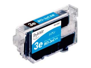 【クリックで詳細表示】Plaisir/プレジール PLE-C03C キヤノン(Canon) BCI-3eC対応/シアン 互換インクカートリッジ