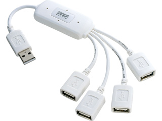 【クリックでお店のこの商品のページへ】サンワサプライ USB-HUB227WH USB2.0ハブ(ホワイト)