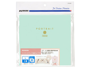 M1770-L-3BL(ブルー) ペーパースクウェア台紙 No.1770 Lサイズ 3面(角×3枚)