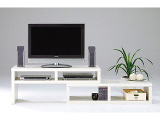 【クリックで詳細表示】MARUKA/マルカ 【伸縮テレビ台】【TV適応サイズ/43Vまで】Theater(シアター) THE-伸縮120オープン ホワイト