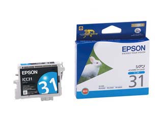 【クリックでお店のこの商品のページへ】EPSON/エプソン ICC31 インクカートリッジ シアン