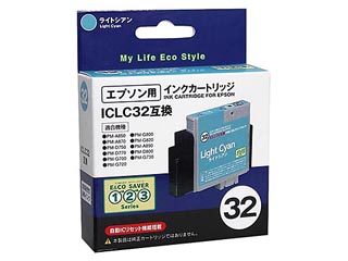 【クリックで詳細表示】オーエム OME-32LCA エプソン互換インクカートリッジ ライトシアン (ICLC32)