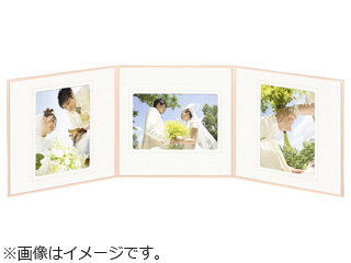 M1770-L-3PK(ピンク) ペーパースクウェア台紙 No.1770 Lサイズ 3面(角×3枚)