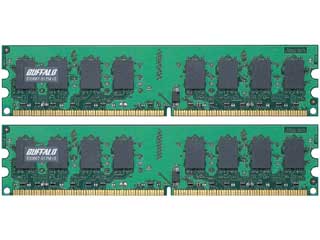【クリックで詳細表示】バッファロー D2/667-512M×2 DDR2 SDRAM(PC2-5300)DIMM