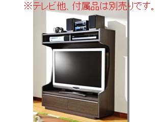 【クリックで詳細表示】組立家具 【42V型対応TVボード】TCS42D ダークブラウン ※TV本体の横幅・高さにより適応外のモデルがございます