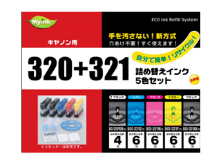 【クリックで詳細表示】OHM/オーム電機 【期間限定値下げ！】キヤノン 320・321詰め替え5色パック RFINK-C3201-5P ＜br＞ 【11inktokka】