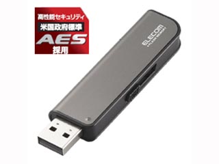 【クリックで詳細表示】ELECOM/エレコム 高セキュリティ機能搭載 スライド式USBメモリ 16GB MF-ENU216GBK