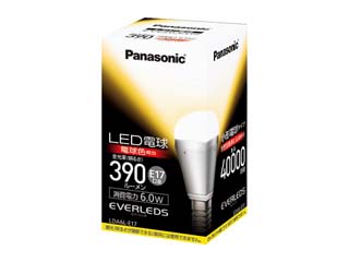 【クリックで詳細表示】Panasonic/パナソニック LED電球 LDA6L-E17 エバーレッズ LED電球 6.0W(電球色)
