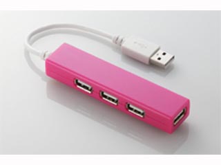 【クリックで詳細表示】ELECOM/エレコム U2H-SS4BPN 4ポートUSBハブ(バスパワー専用) ピンク