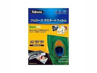 【クリックで詳細表示】Fellowes/フェローズ 5351202 A3サイズ用ラミネーターフィルム 100枚入 100ミクロン ベーシック 303mmX426mm