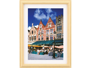 【クリックで詳細表示】HAKUBA/ハクバ FWW3-NTW4 木製額縁 ウェールズ3 カラー：ナチュラル 写真サイズ：ワイド4切