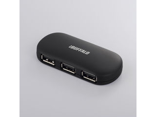 【クリックで詳細表示】バッファローコクヨサプライ BSH4AE06BK USB2.0Hub セルフ＆バス 4ポート 節電モデル ブラック