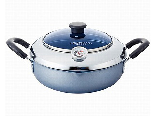 【クリックで詳細表示】CRAP-22T クロワッサン アクアプティ 温度計付天ぷら鍋22cm