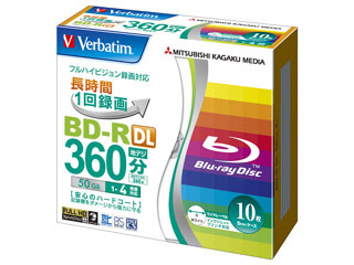 【クリックで詳細表示】三菱化学メディア 【Verbatim/バーベイタム】 録画用BD-R DL 50GB(1-4倍速対応) 5mmケース 10枚 VBR260YP10V1