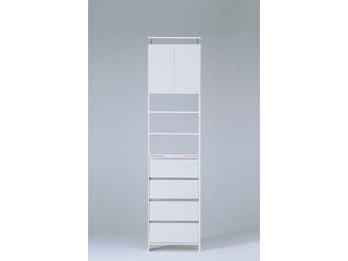 【クリックで詳細表示】完成品 つっぱり壁面薄型サニタリーラック 幅60cm 高さ237～248cmタイプ