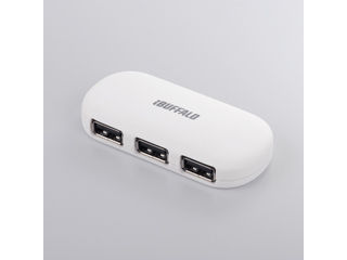 【クリックでお店のこの商品のページへ】バッファローコクヨサプライ BSH4AE06WH USB2.0Hub セルフ＆バス 4ポート 節電モデル ホワイト